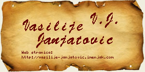 Vasilije Janjatović vizit kartica